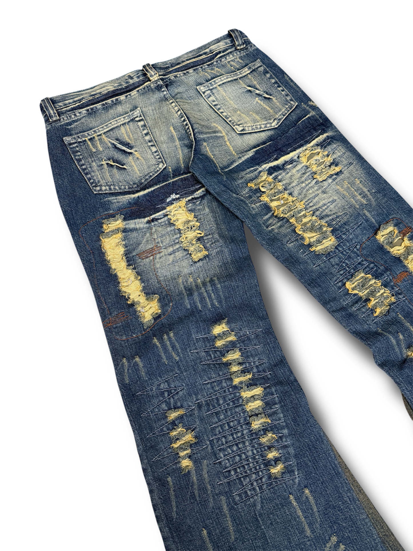 Rotten Blue Washed Flared Denim