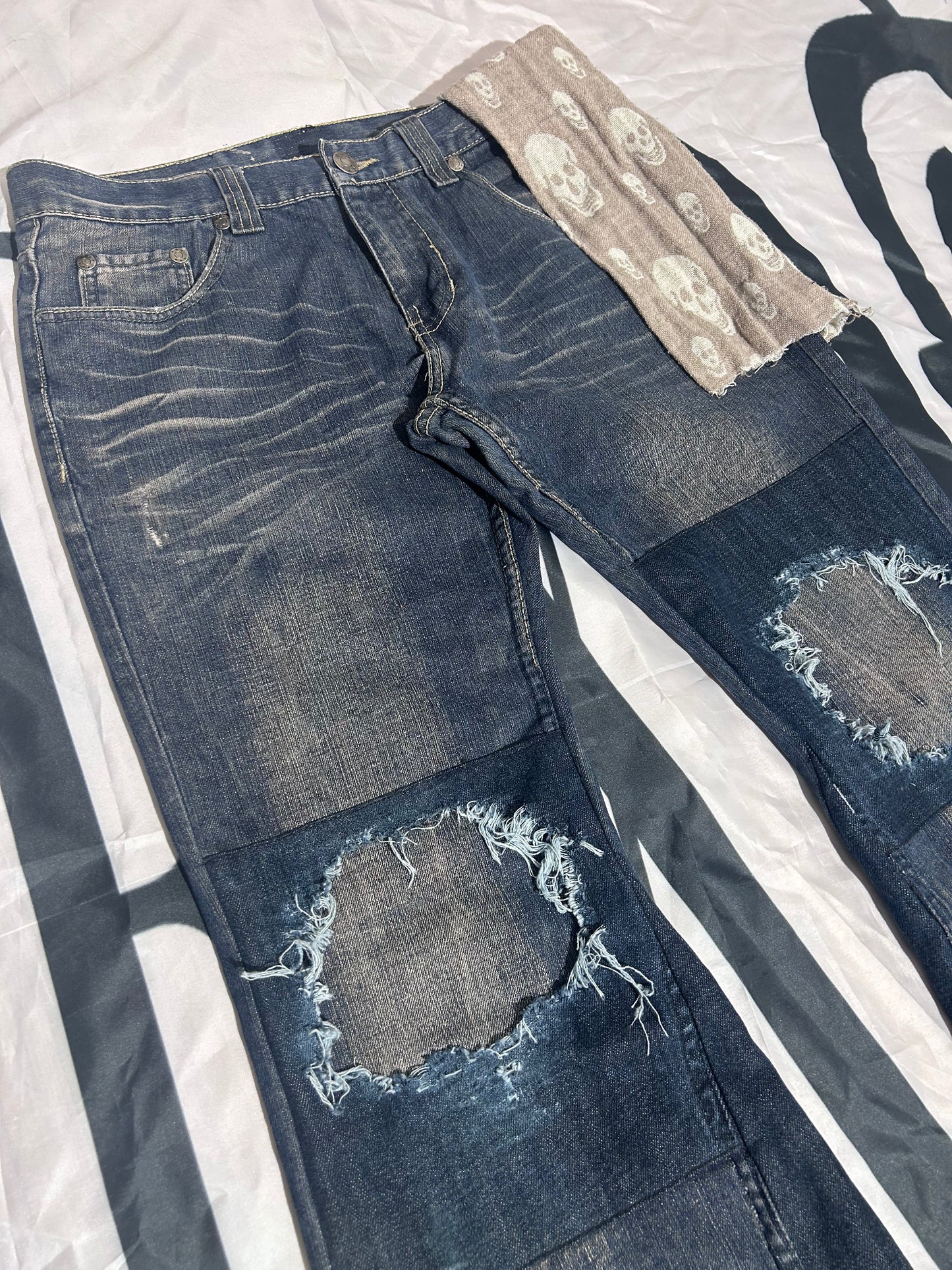 Flared Bandana Denim