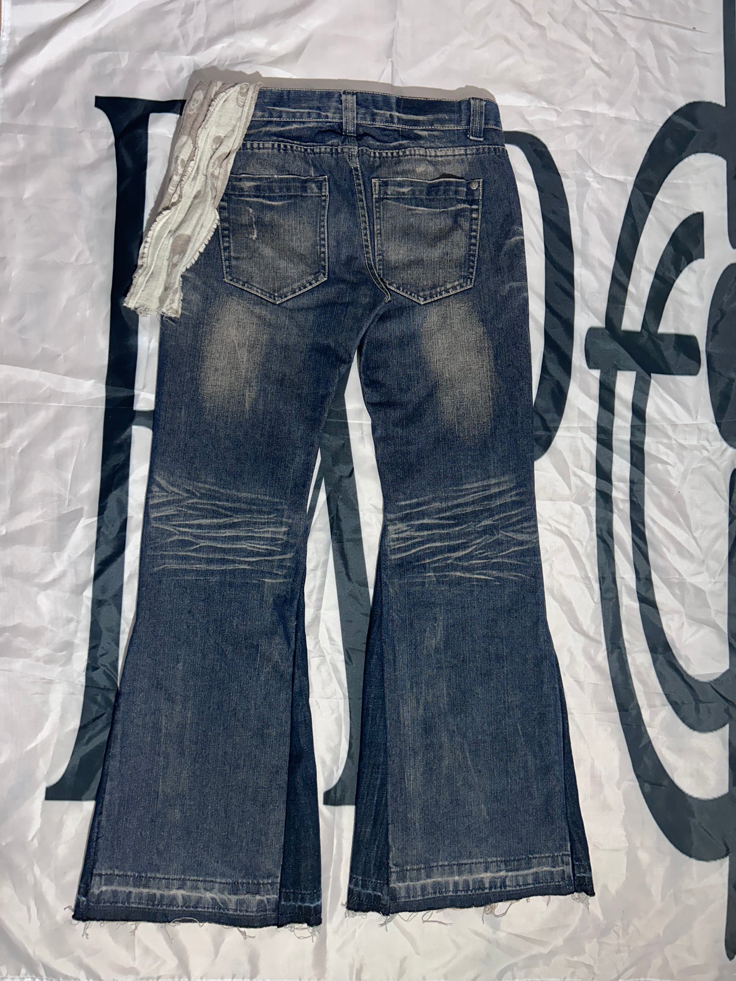 Flared Bandana Denim