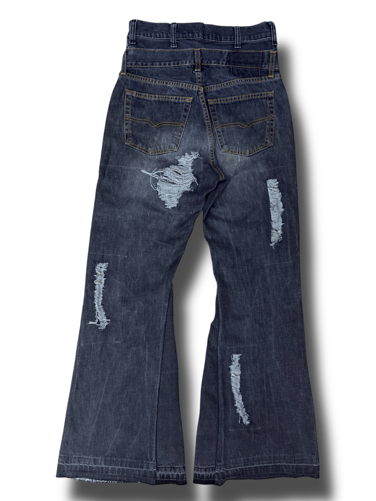 Double Waist Flared Denim