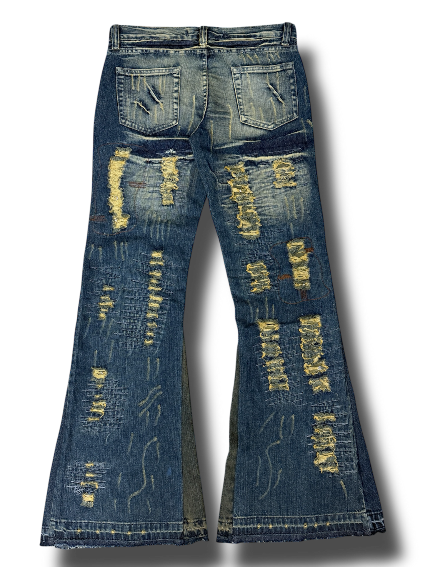 Rotten Blue Washed Flared Denim