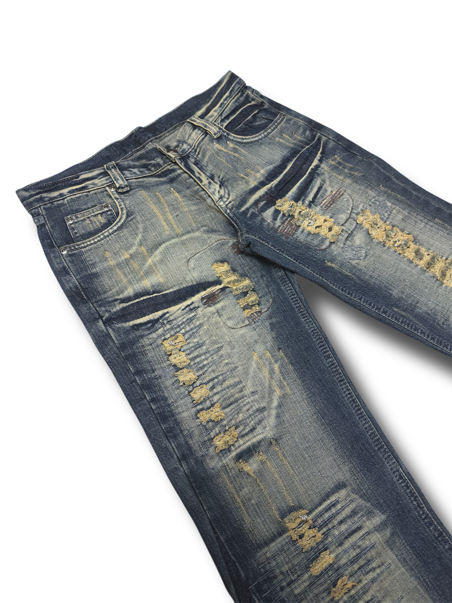 Rotten Blue Washed Flared Denim